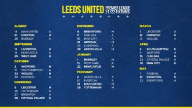 leeds united fixtures
